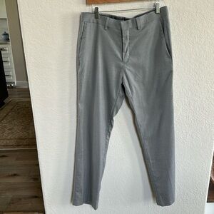 Men's Lightweight Flat Front Gray Dress Pants